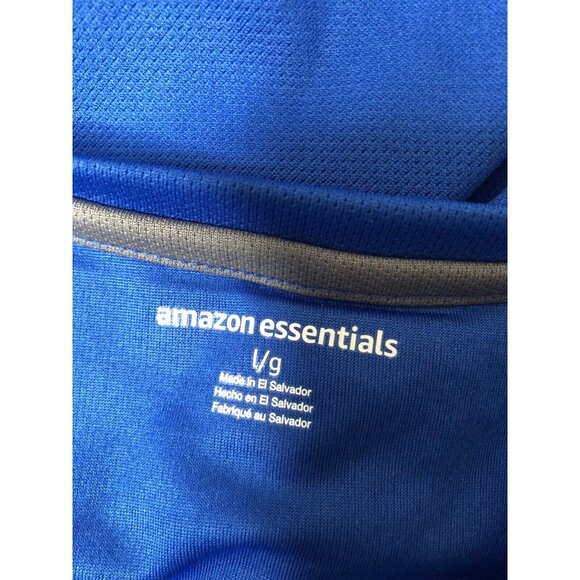 Essentials Mens Shirt Size Large Blue Long Sleeves Dri Fit Workout Running - Picture 4 of 5